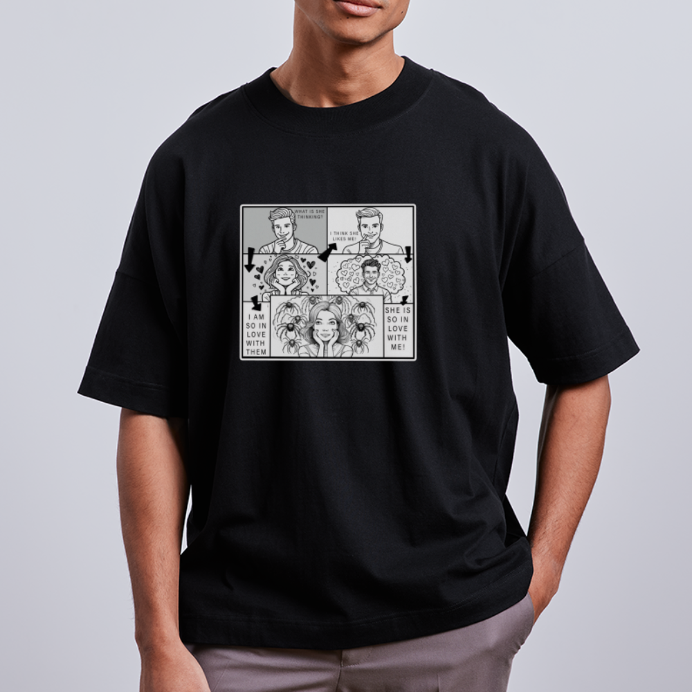 Unisex Stanley & Stella Oversize Bio-T-Shirt Tarantula First Date - Schwarz