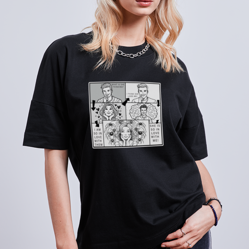 Unisex Stanley & Stella Oversize Bio-T-Shirt Tarantula First Date - Schwarz