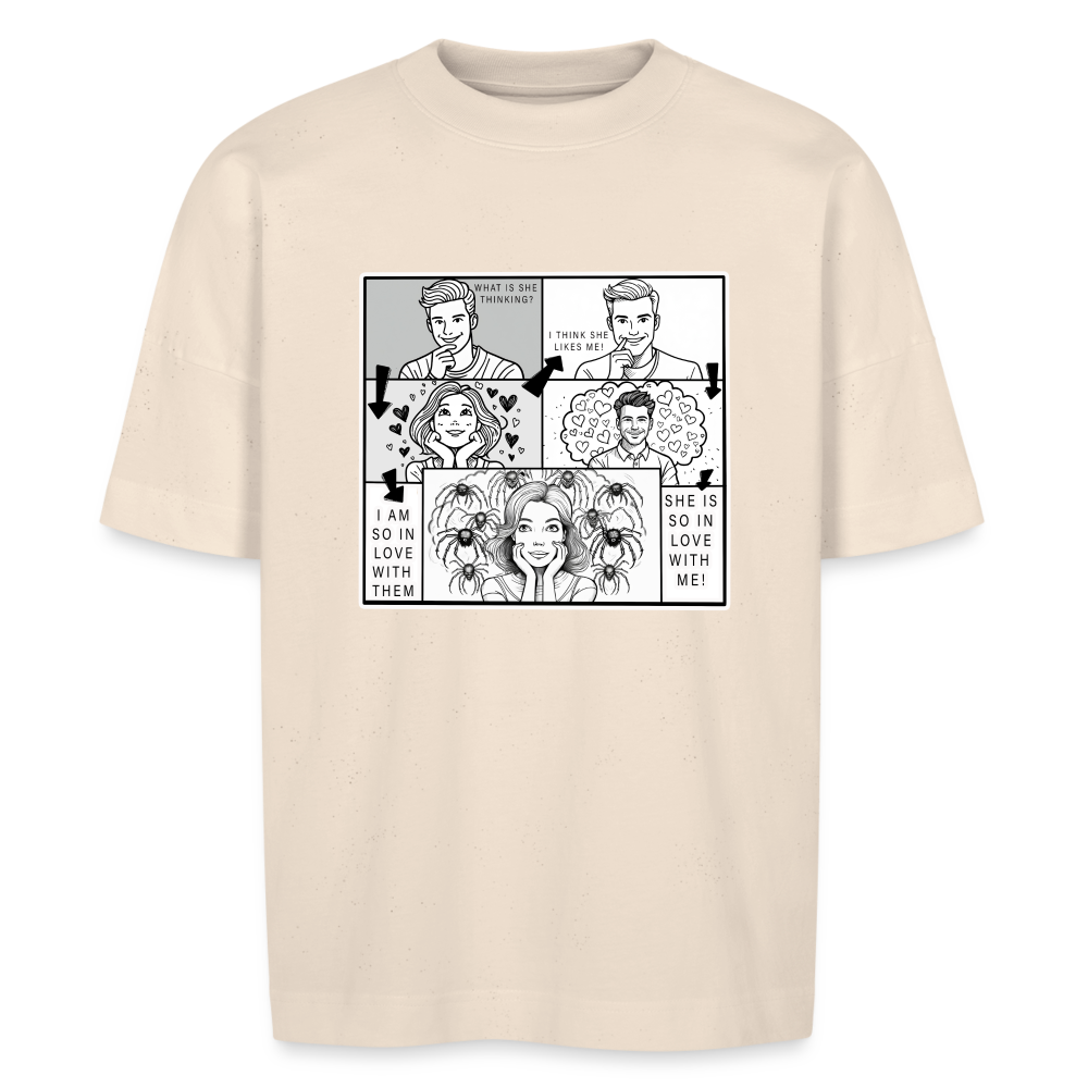 Unisex Stanley & Stella Oversize Bio-T-Shirt Tarantula First Date - Naturweiß