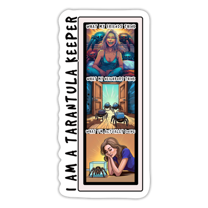 Sticker Tarantula Keeper - Mattweiß