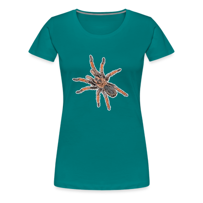 Frauen Basic T-Shirt - diva blue
