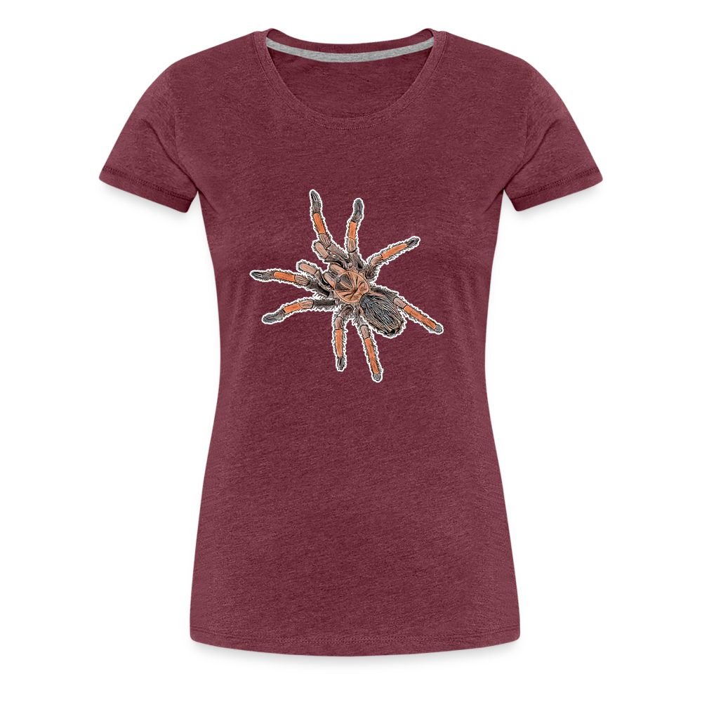Frauen Basic T-Shirt - heather burgundy