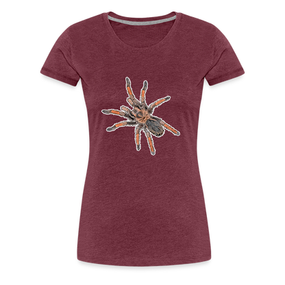 Frauen Basic T-Shirt - heather burgundy