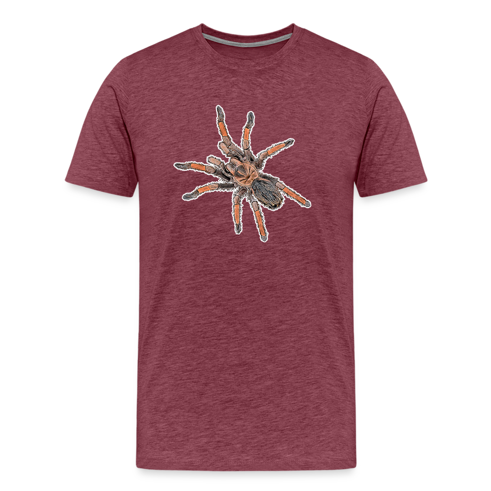 Männer Basic T-Shirt - heather burgundy