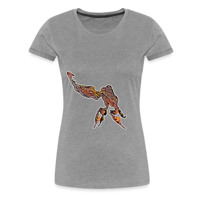 Frauen Basic T-Shirt Phyllocrania paradoxa - heather grey