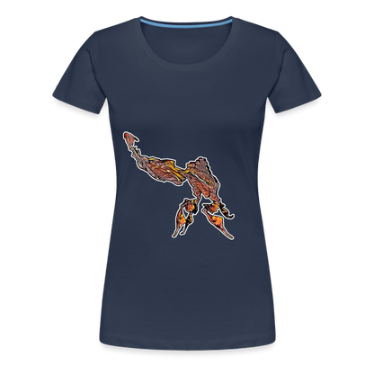 Frauen Basic T-Shirt Phyllocrania paradoxa - navy