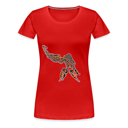 Frauen Basic T-Shirt Phyllocrania paradoxa - red