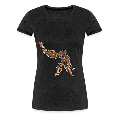 Frauen Basic T-Shirt Phyllocrania paradoxa - charcoal grey