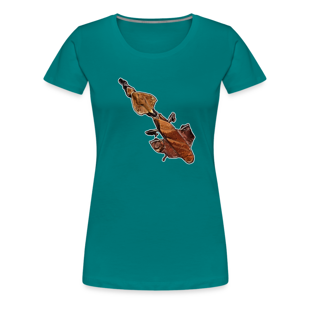 Frauen Basic T-Shirt Phyllocrania paradoxa female - diva blue