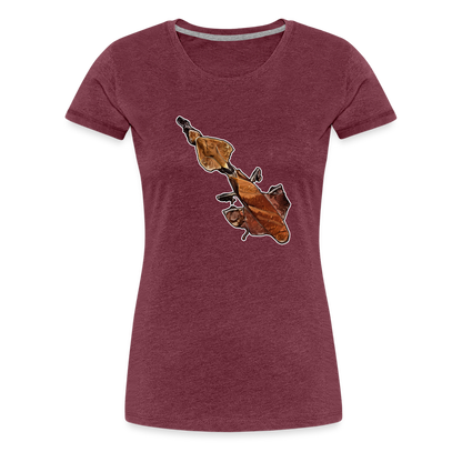 Frauen Basic T-Shirt Phyllocrania paradoxa female - heather burgundy