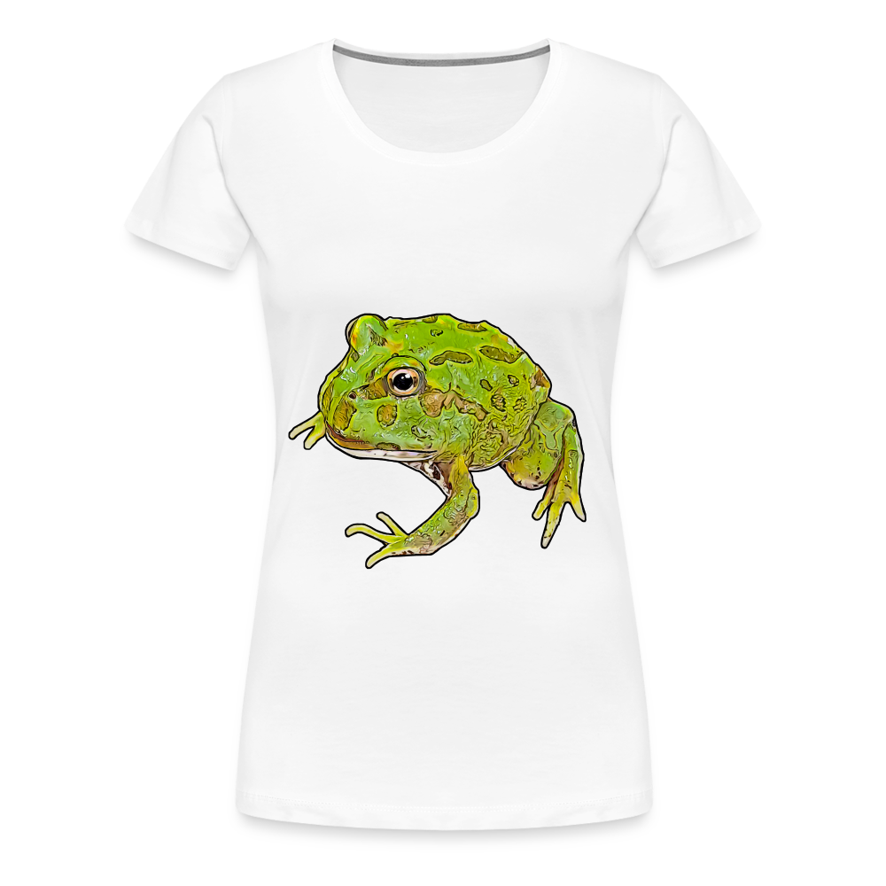 Frauen Basic T-Shirt Ceratophrys cranwelli Peppermint Blue - white