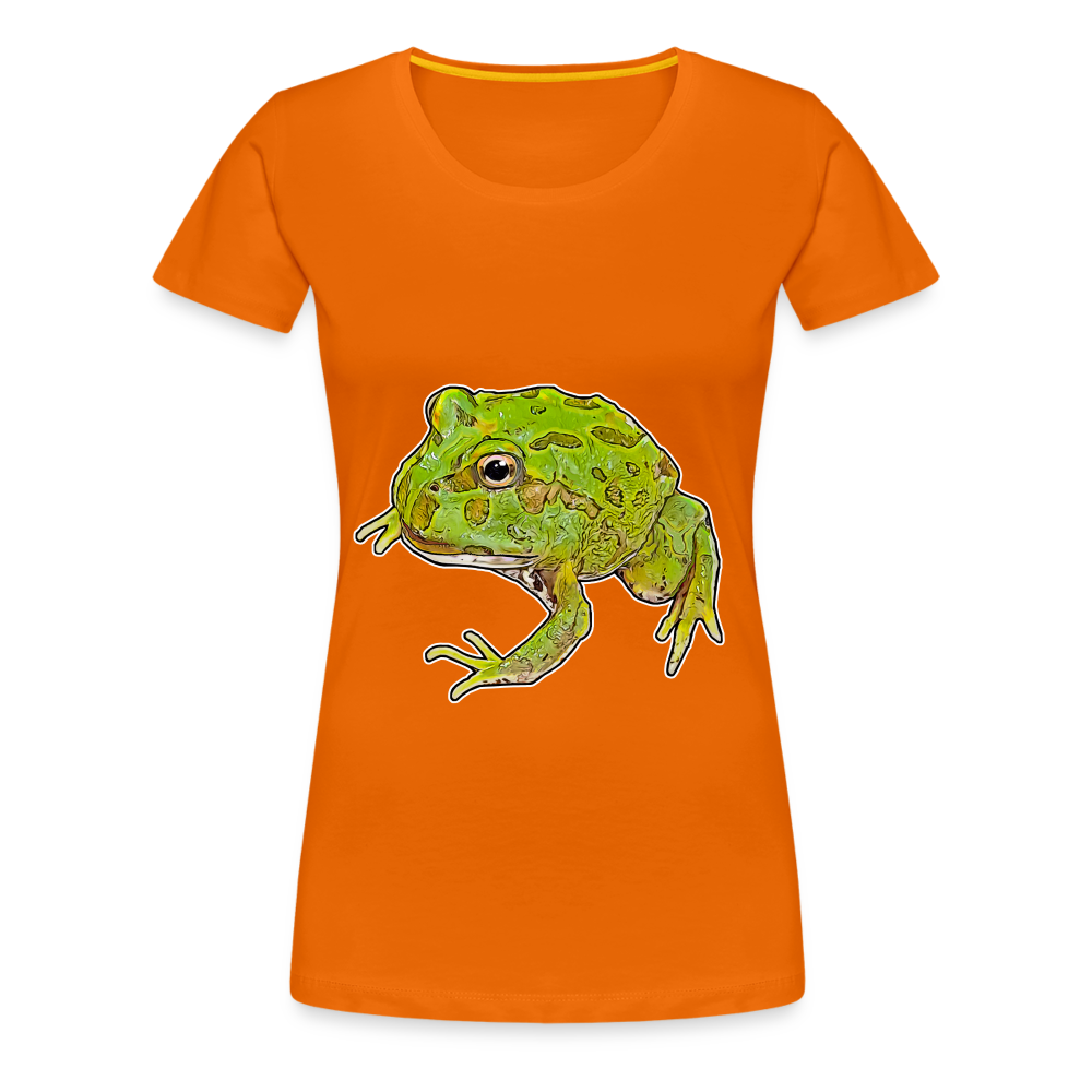 Frauen Basic T-Shirt Ceratophrys cranwelli Peppermint Blue - orange