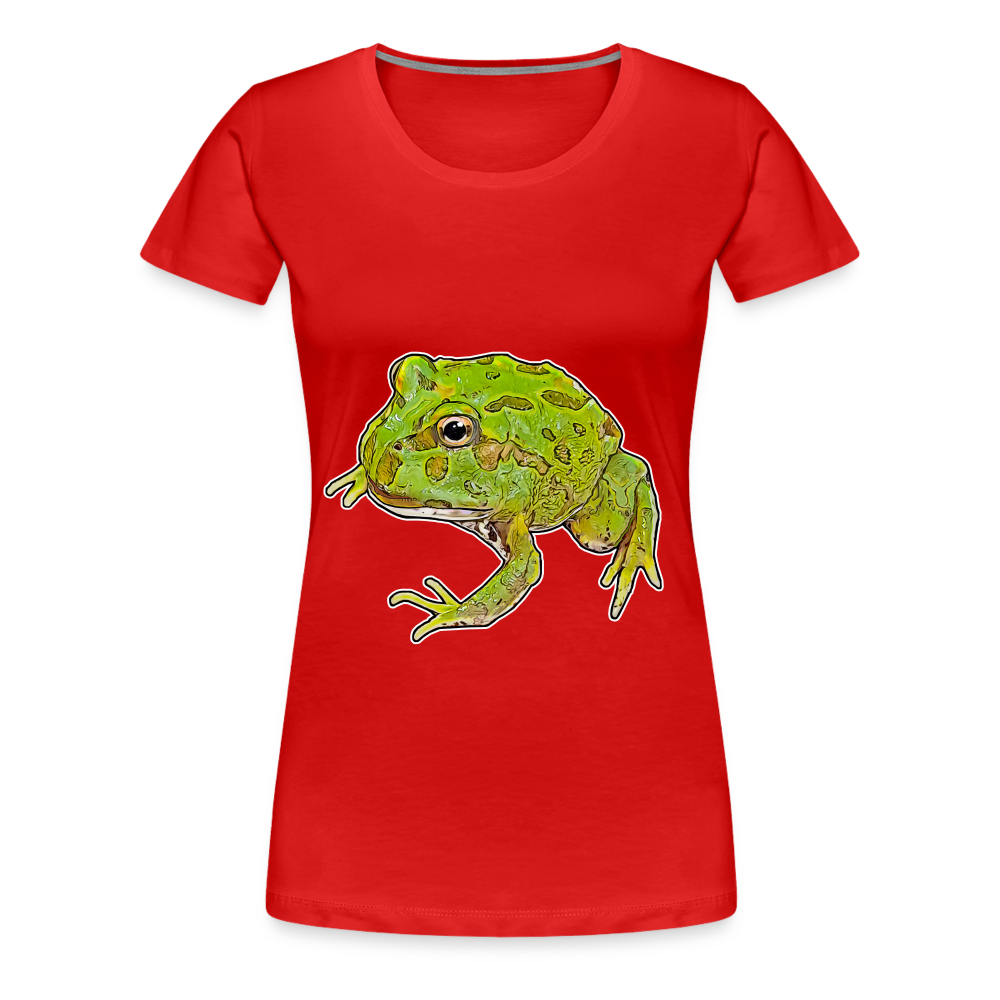 Frauen Basic T-Shirt Ceratophrys cranwelli Peppermint Blue - red