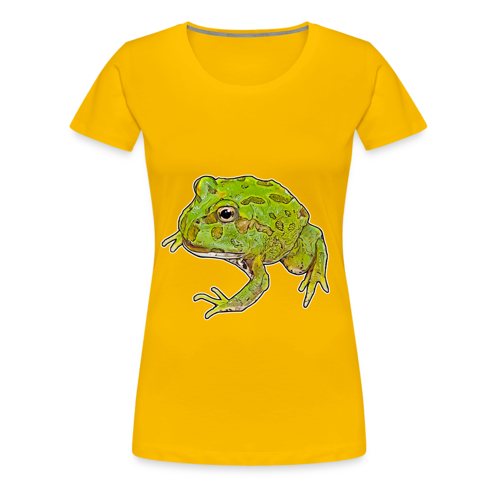 Frauen Basic T-Shirt Ceratophrys cranwelli Peppermint Blue - sun yellow