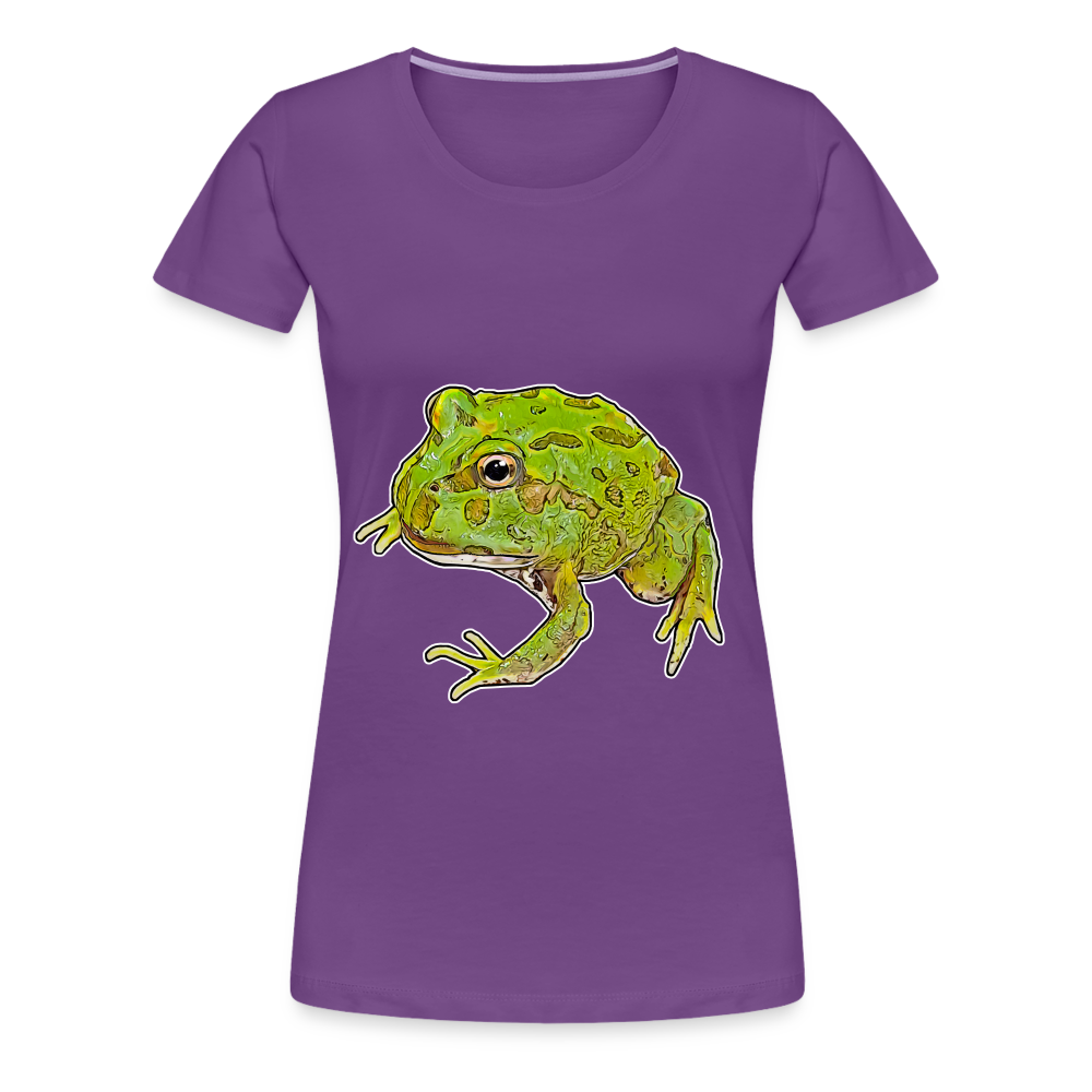 Frauen Basic T-Shirt Ceratophrys cranwelli Peppermint Blue - purple