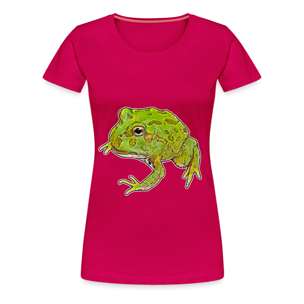 Frauen Basic T-Shirt Ceratophrys cranwelli Peppermint Blue - dark pink