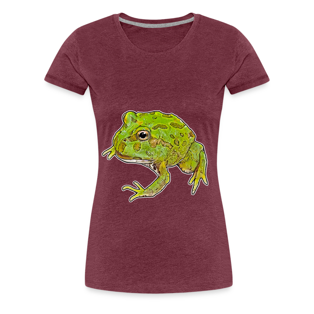 Frauen Basic T-Shirt Ceratophrys cranwelli Peppermint Blue - heather burgundy