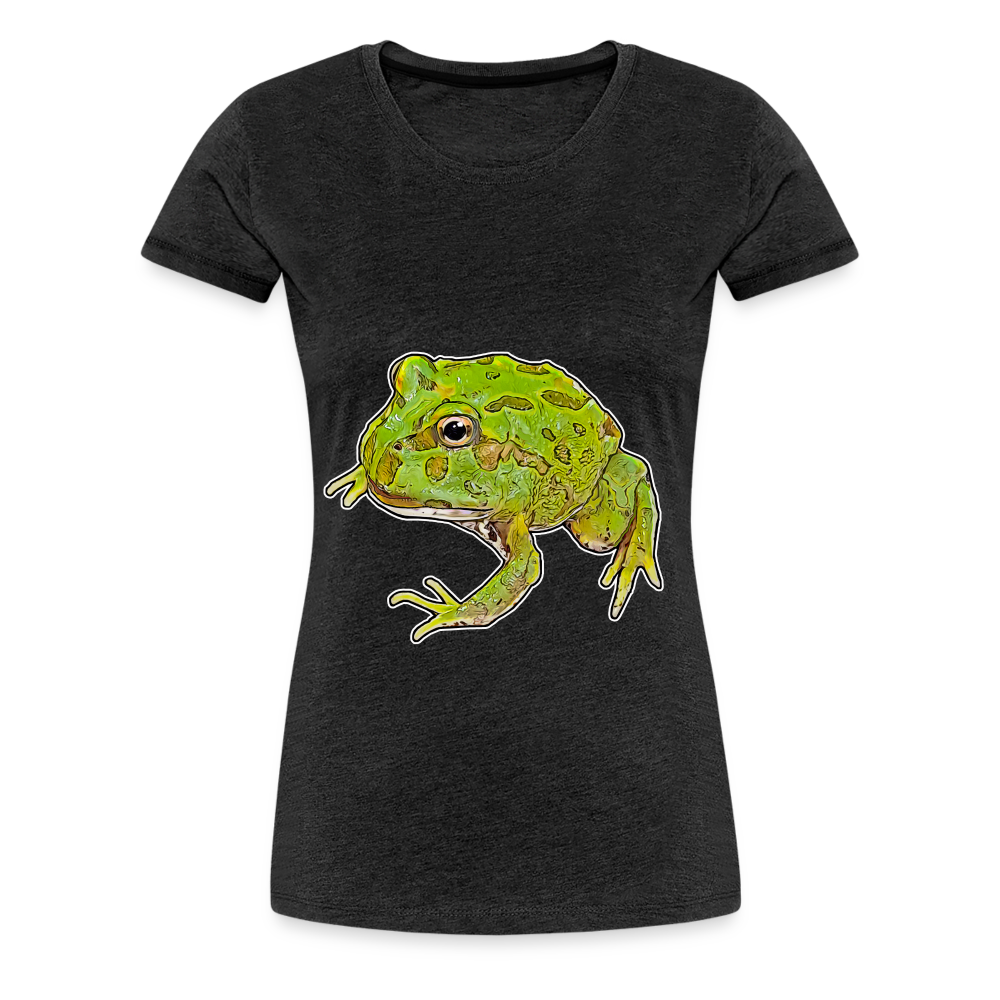 Frauen Basic T-Shirt Ceratophrys cranwelli Peppermint Blue - charcoal grey