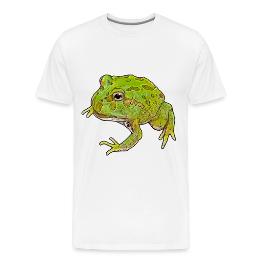 Männer Basic T-Shirt Ceratophrys cranwelli Peppermint Blue - white