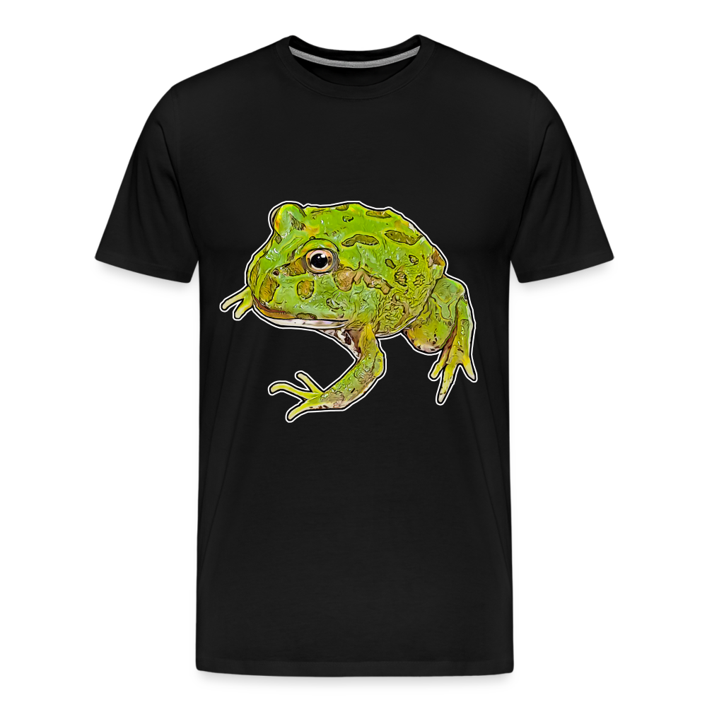 Männer Basic T-Shirt Ceratophrys cranwelli Peppermint Blue - black