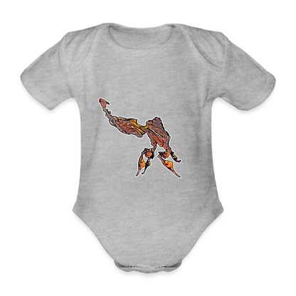 Baby Body kurz Phyllocrania paradoxa male - heather grey
