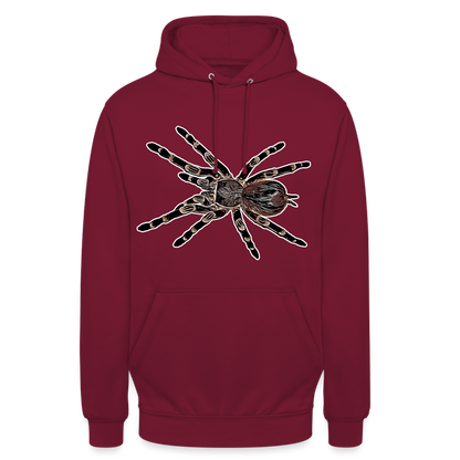 Unisex Hoodie Acanthoscurria geniculata - bordeaux