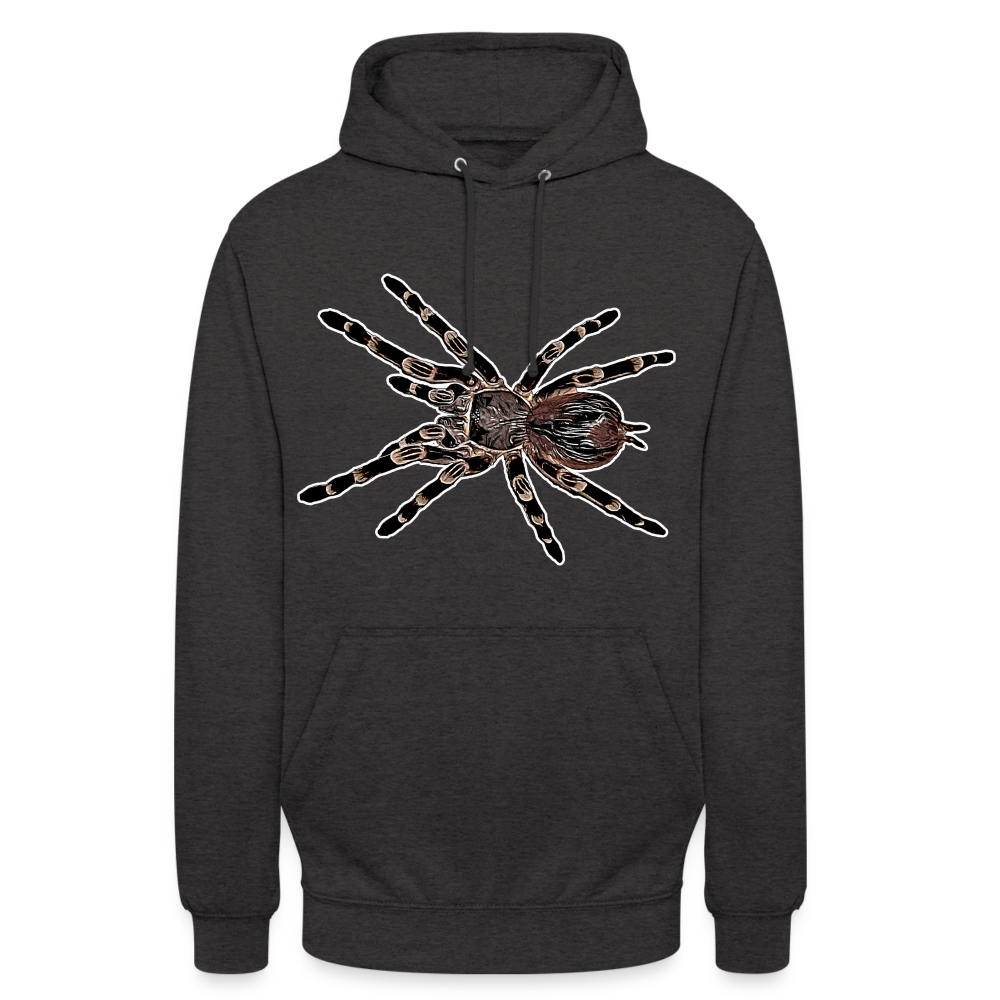 Unisex Hoodie Acanthoscurria geniculata - charcoal grey