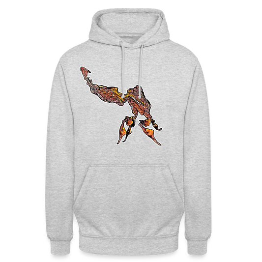 Unisex Hoodie Phyllocrania paradoxa male - light heather grey