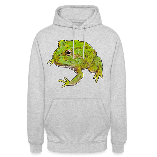 Unisex Hoodie Ceratophrys cranwelli Peppermint Blue - light heather grey