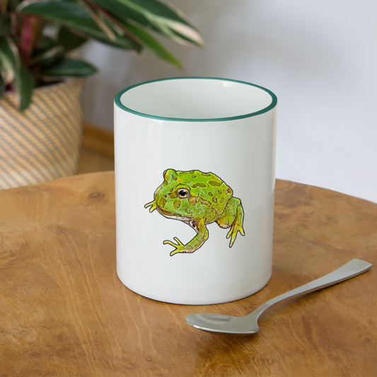 Tasse farbig Ceratophrys cranwelli Peppermint Blue - white/dark green