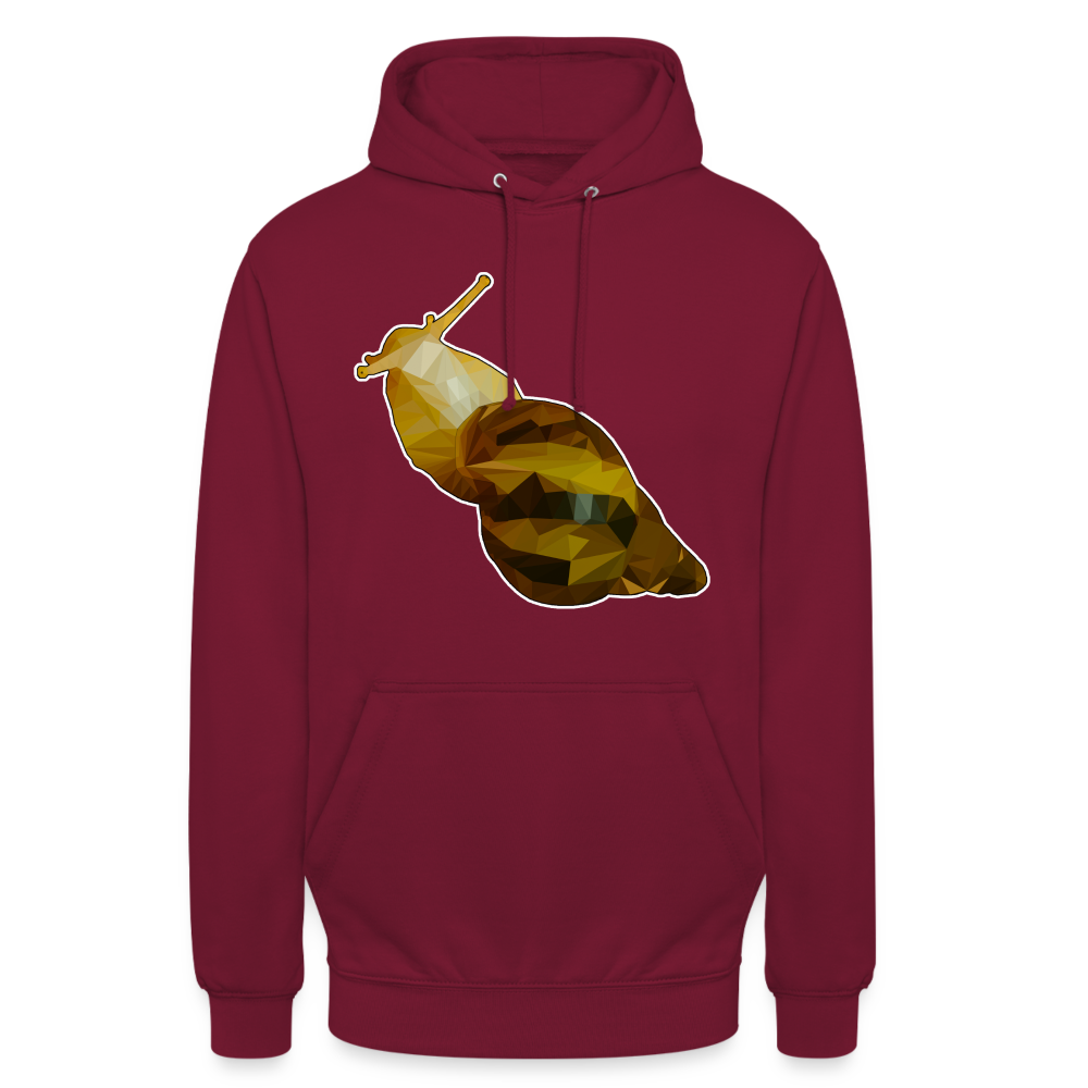 Unisex Hoodie Achatina reticulata Low Poly - bordeaux