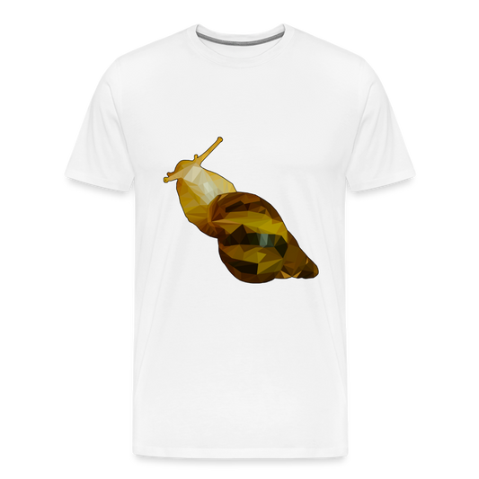 Männer Basic T-Shirt Achatina reticulata - white