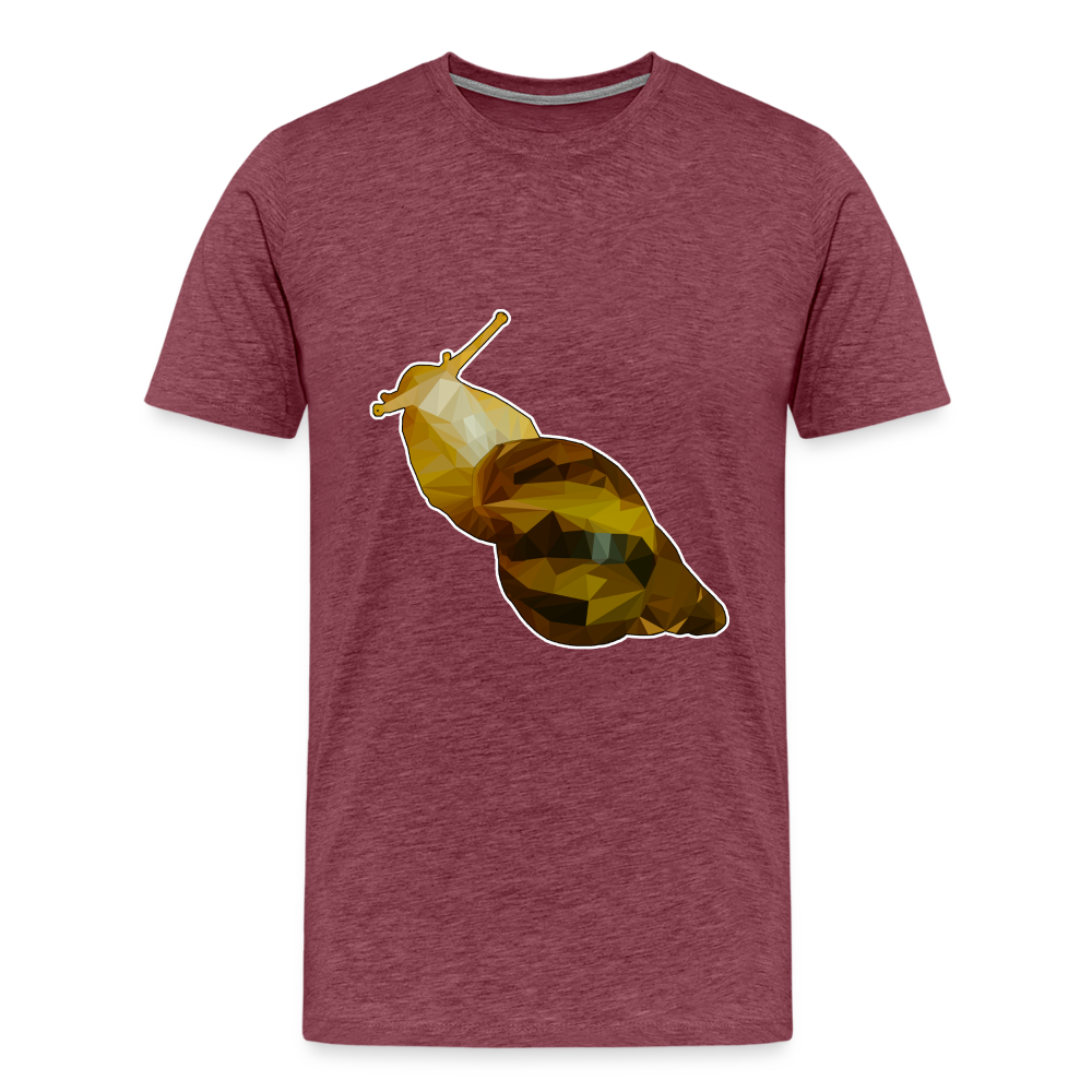 Männer Basic T-Shirt Achatina reticulata - heather burgundy
