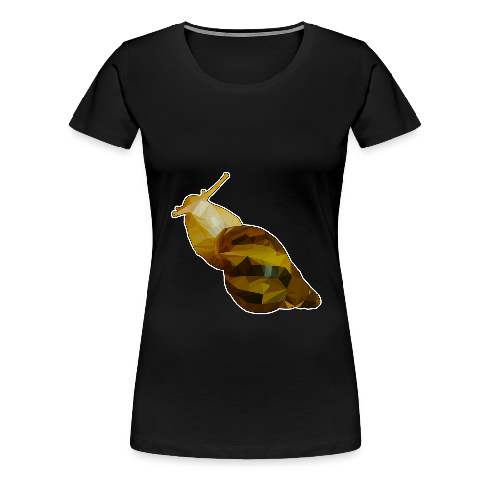 Frauen Basic T-Shirt Achatina reticulata - black