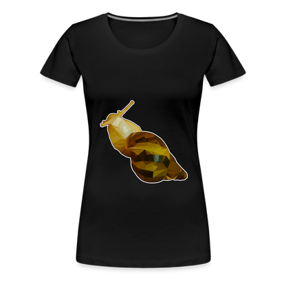 Frauen Basic T-Shirt Achatina reticulata - black