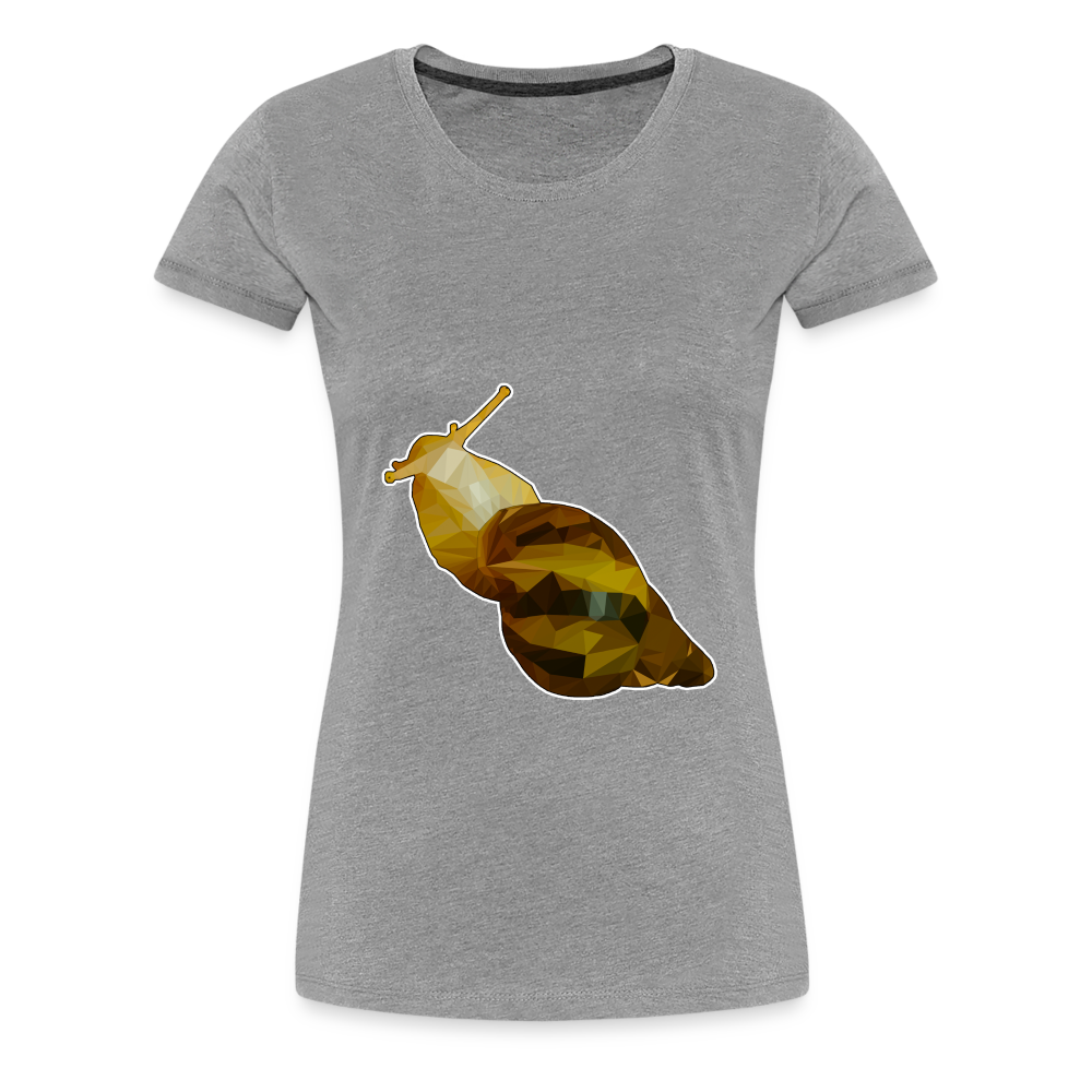 Frauen Basic T-Shirt Achatina reticulata - heather grey
