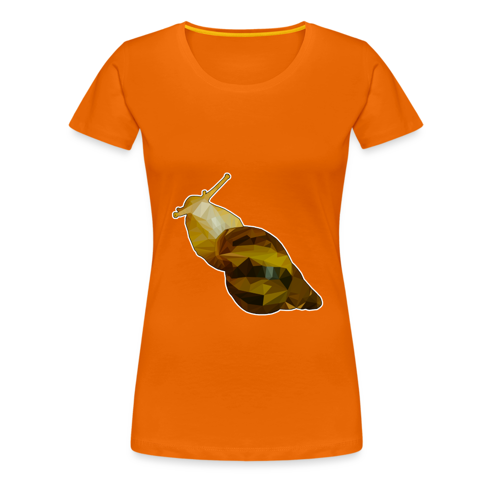 Frauen Basic T-Shirt Achatina reticulata - orange