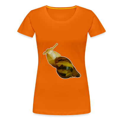 Frauen Basic T-Shirt Achatina reticulata - orange