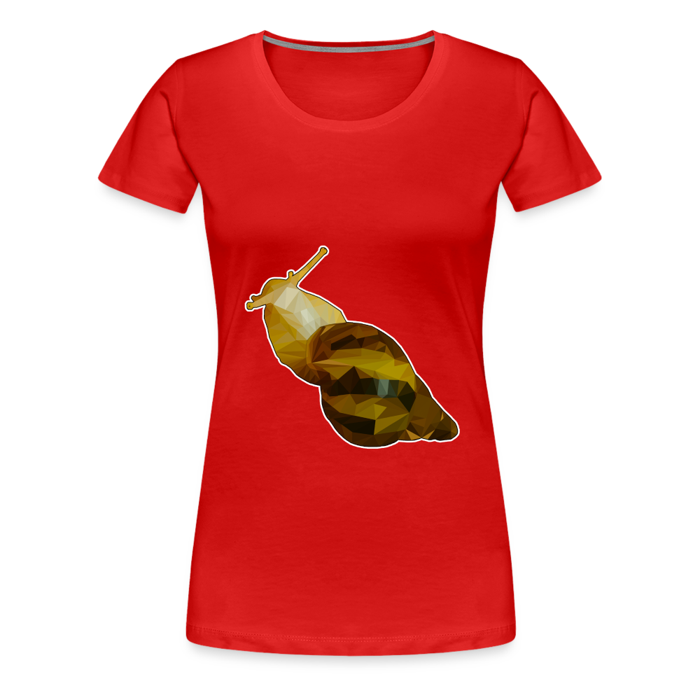 Frauen Basic T-Shirt Achatina reticulata - red