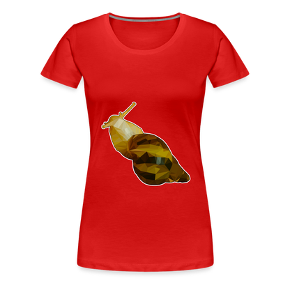Frauen Basic T-Shirt Achatina reticulata - red