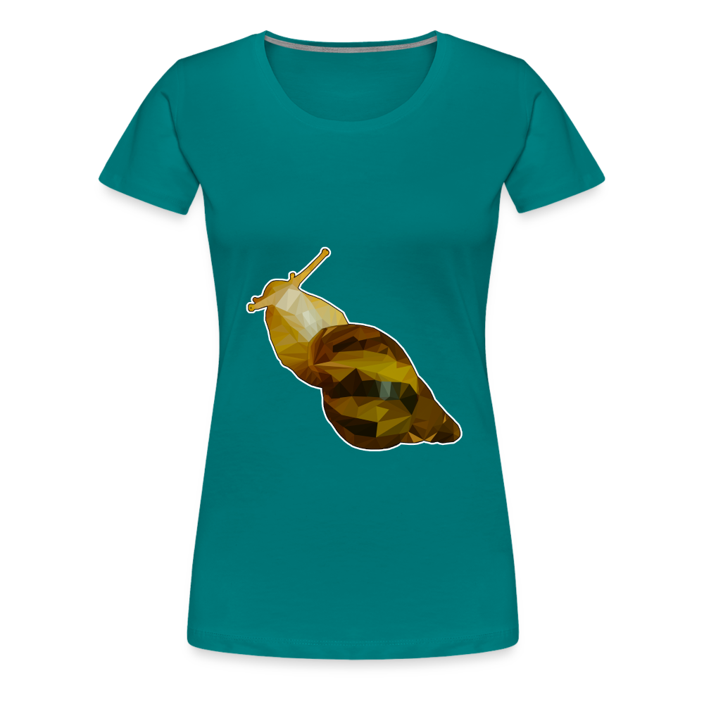 Frauen Basic T-Shirt Achatina reticulata - diva blue