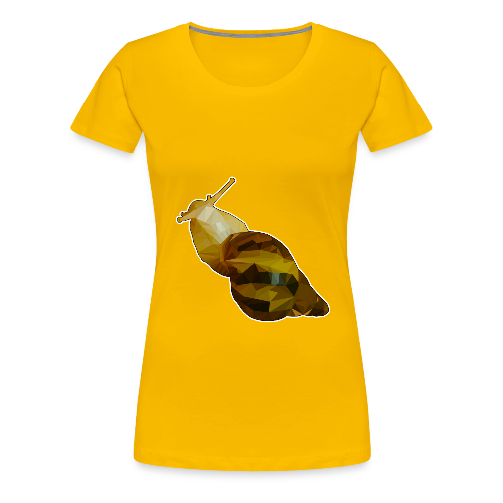 Frauen Basic T-Shirt Achatina reticulata - sun yellow