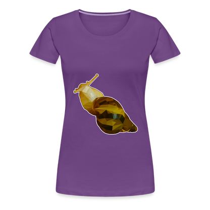 Frauen Basic T-Shirt Achatina reticulata - purple