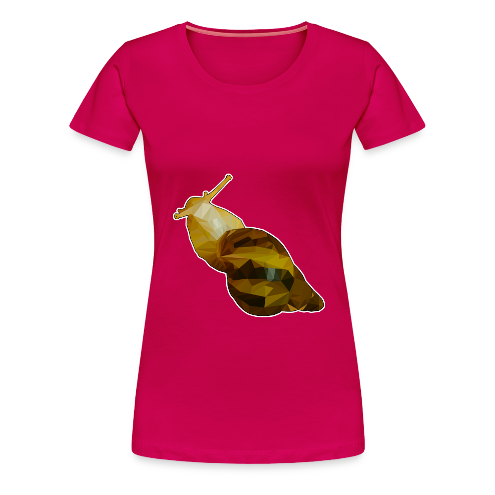 Frauen Basic T-Shirt Achatina reticulata - dark pink