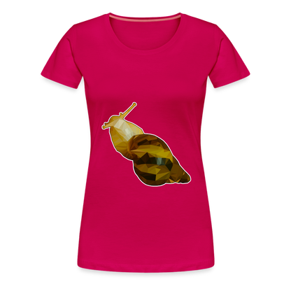 Frauen Basic T-Shirt Achatina reticulata - dark pink