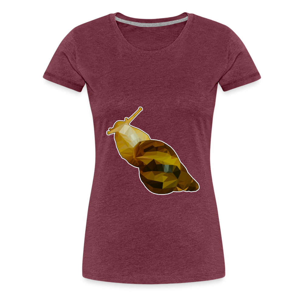 Frauen Basic T-Shirt Achatina reticulata - heather burgundy