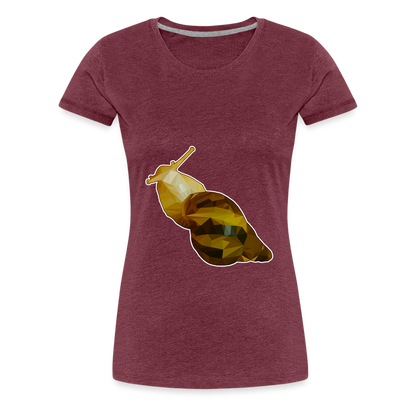 Frauen Basic T-Shirt Achatina reticulata - heather burgundy