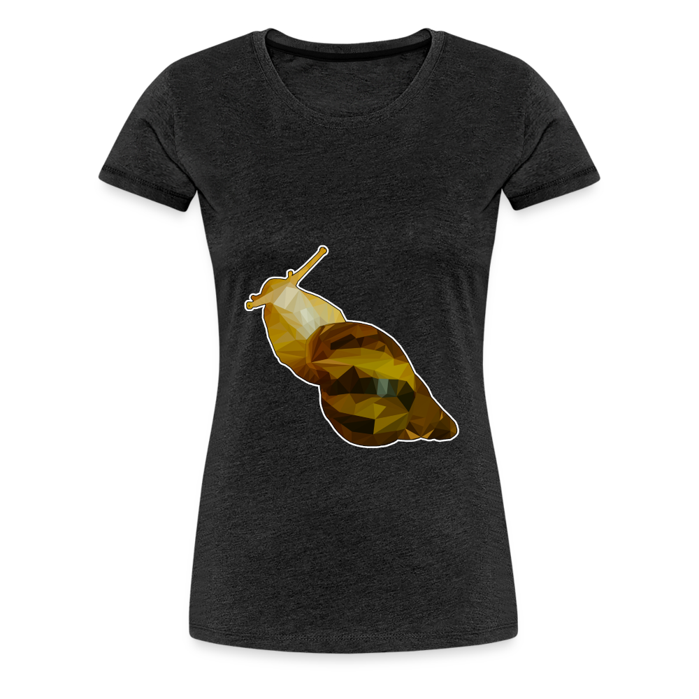 Frauen Basic T-Shirt Achatina reticulata - charcoal grey