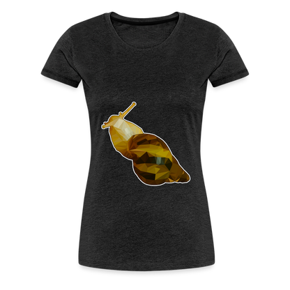 Frauen Basic T-Shirt Achatina reticulata - charcoal grey