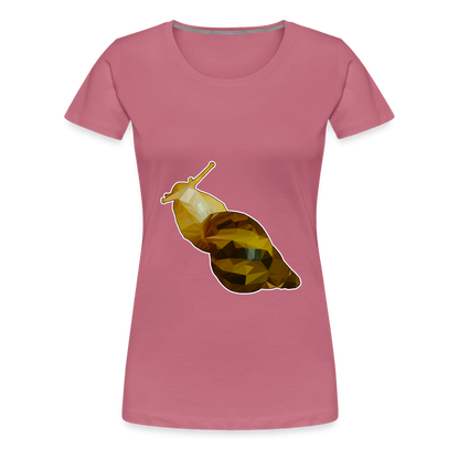 Frauen Basic T-Shirt Achatina reticulata - mauve